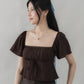Kiara Flutter Sleeves Padded Babydoll Top