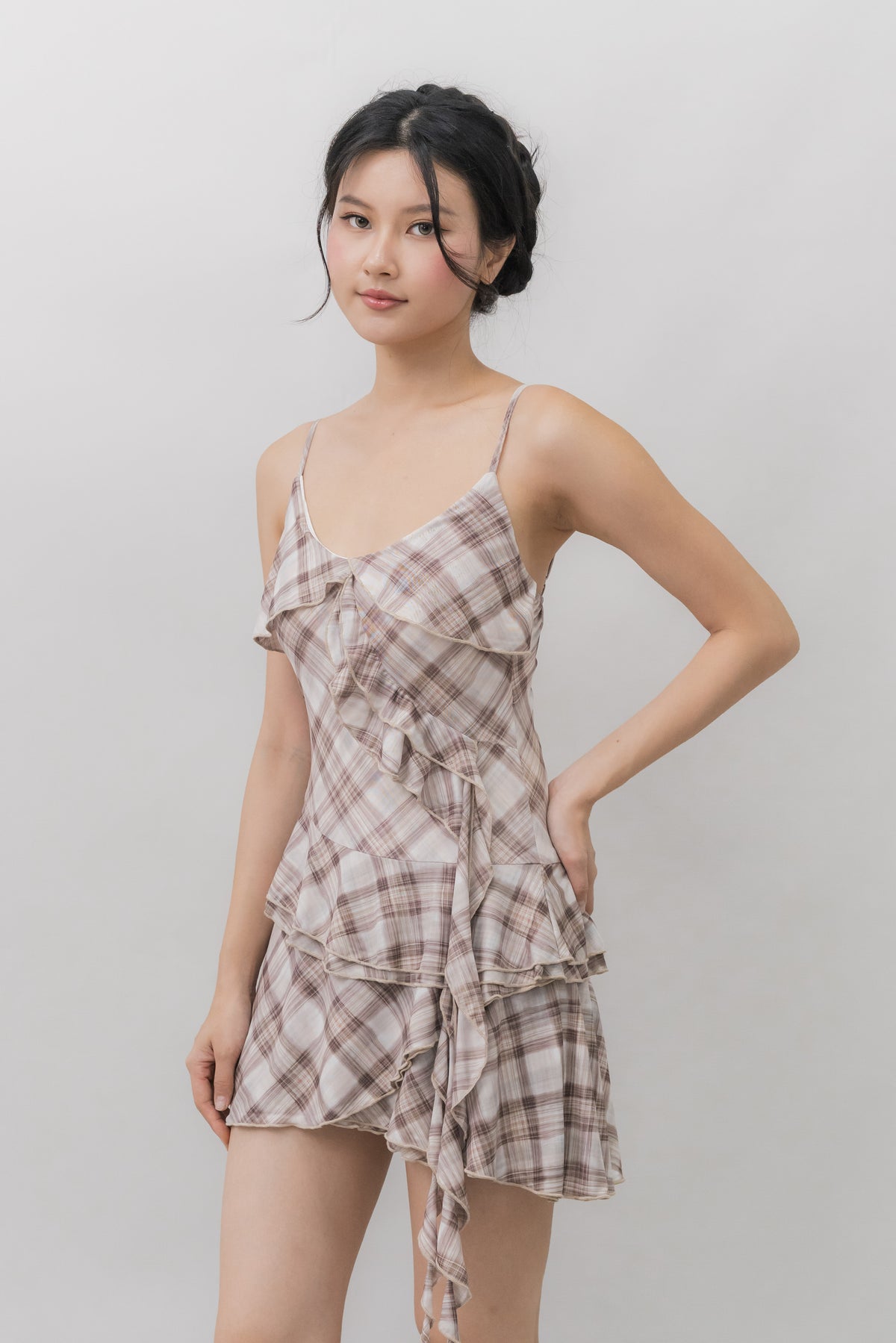 *PRELAUNCH* [CLOUD MESH] Danica Mini Frills Padded Dress [FOC INNER SHORTS]