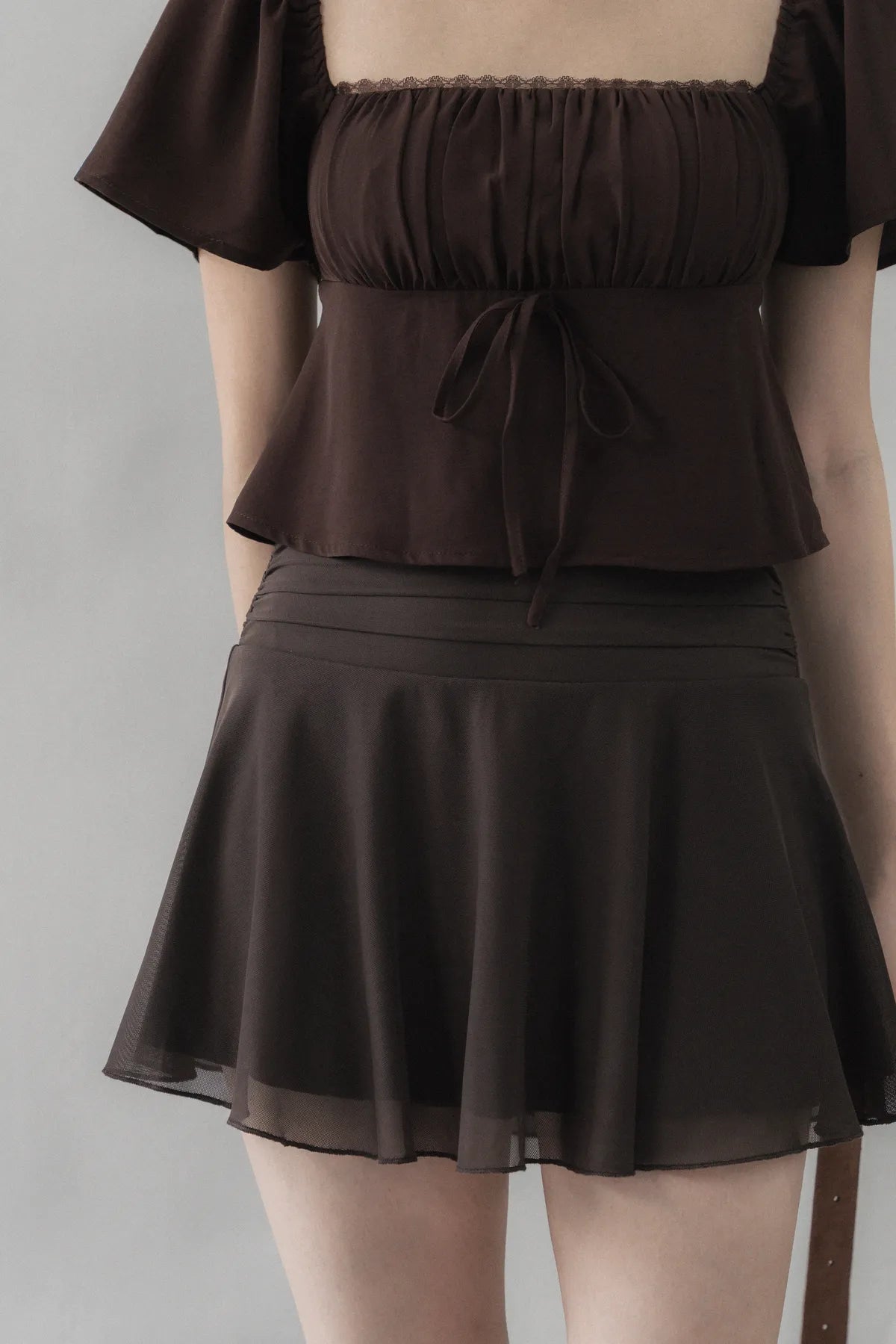[CLOUD MESH] Brody Luxe Mesh Ruched Skorts