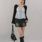 Miki Denim Wash Mini Skorts