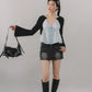Miki Denim Wash Mini Skorts