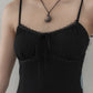Christine Strappy Padded Lace Ribbon Dress