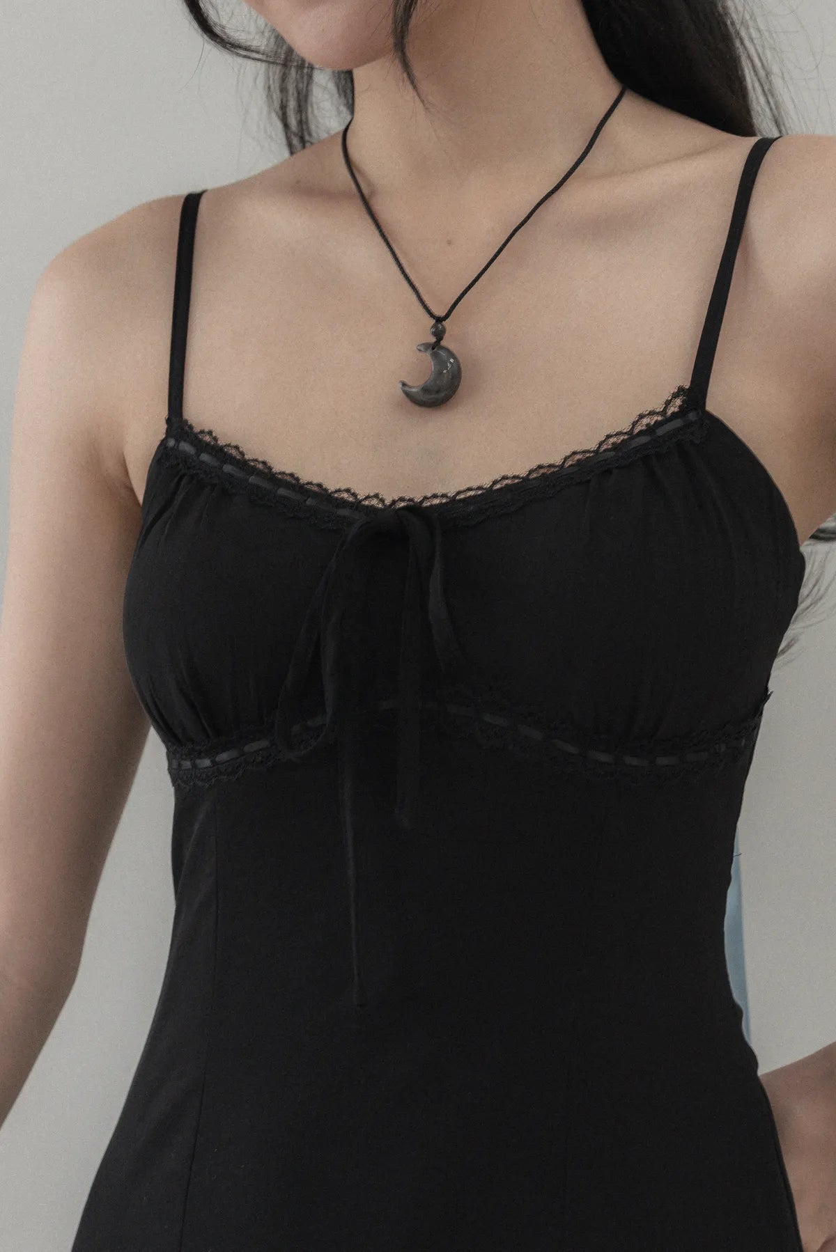 Christine Strappy Padded Lace Ribbon Dress