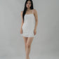 Bernadette Tiered Hem Padded Mini Dress