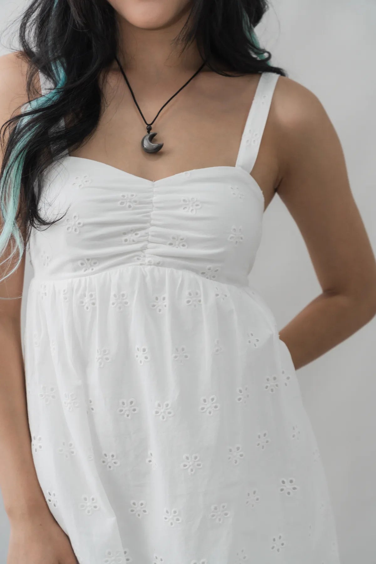 [100% Cotton] Renee Convertible Padded Romper Dress