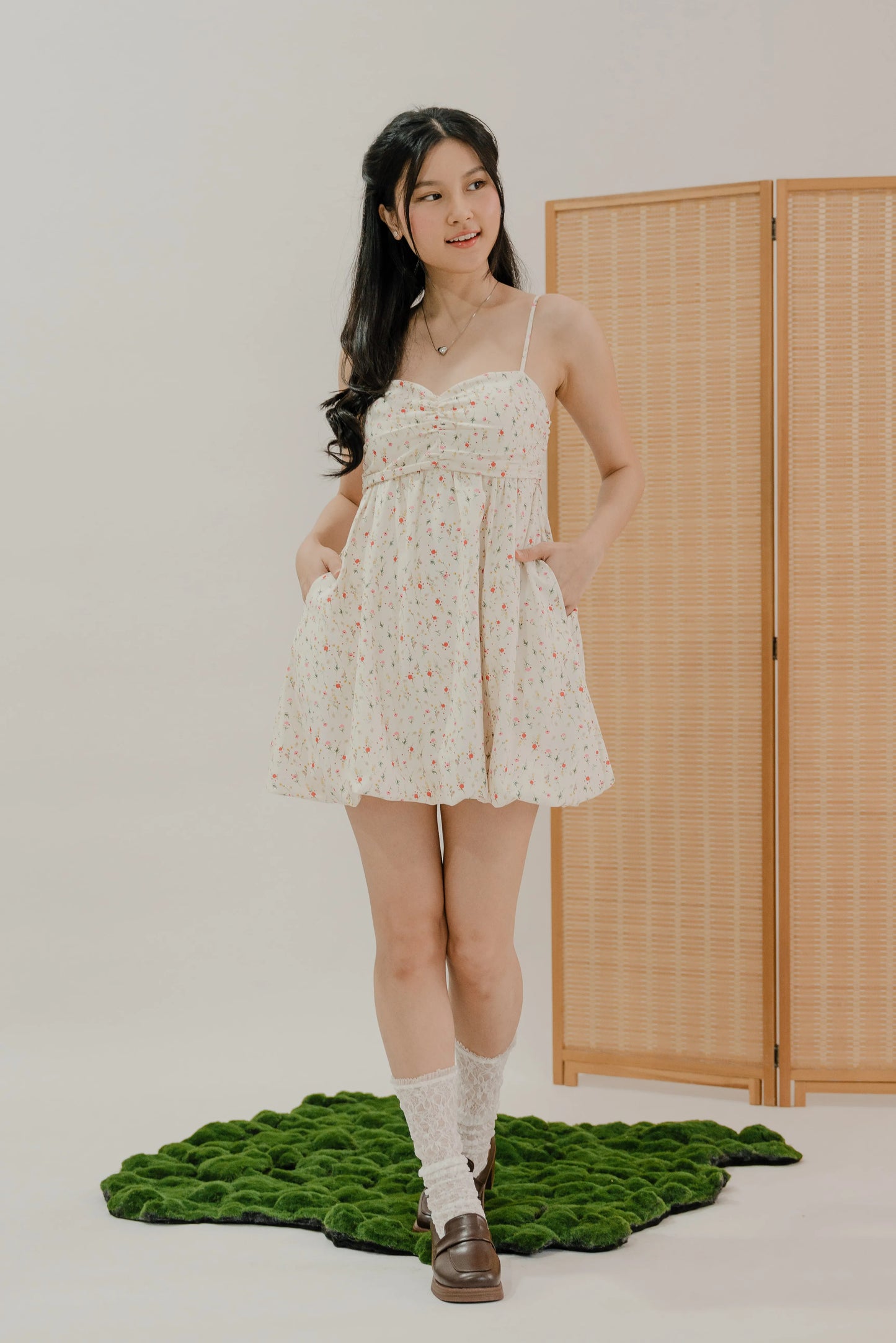 LIKKA x BEUTEA Yuna Bubble Hem Padded Mini Dress