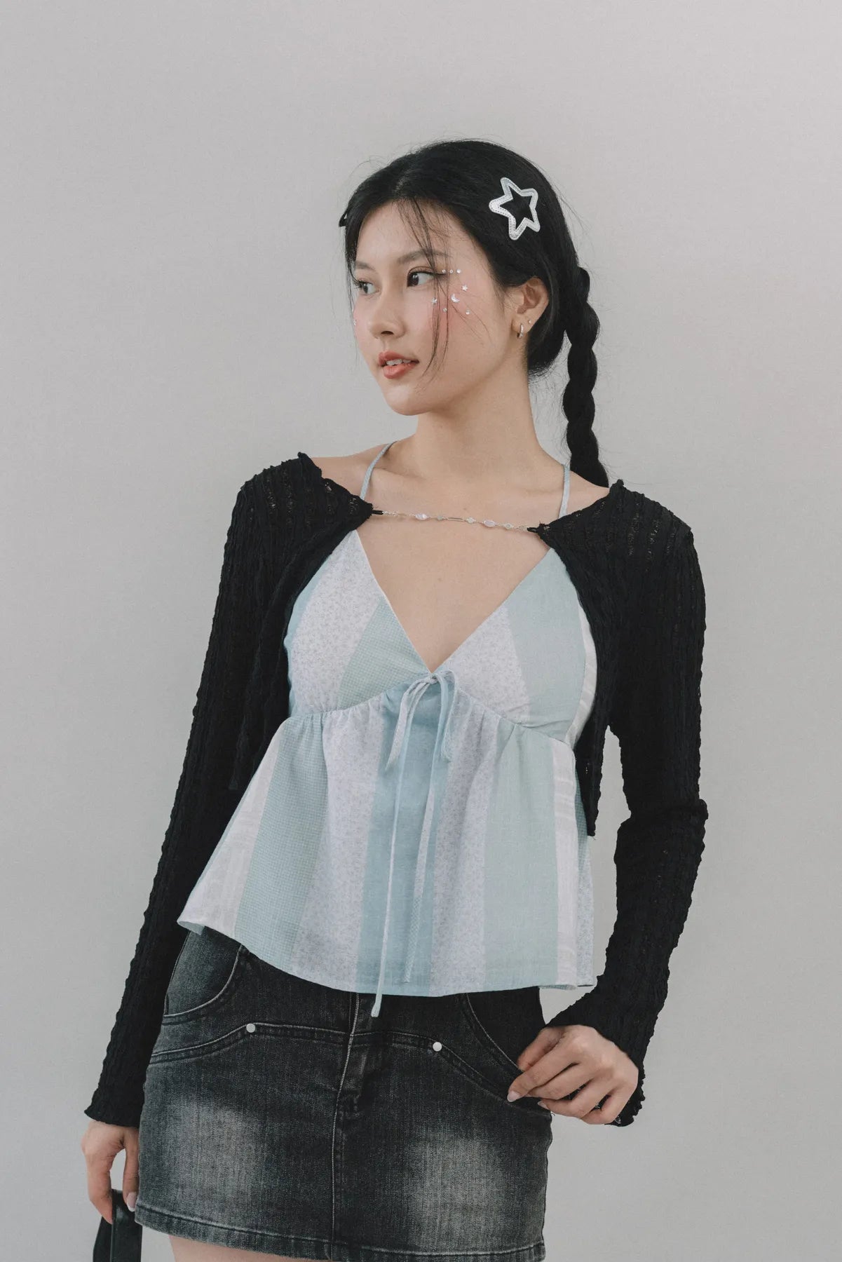 Miki Denim Wash Mini Skorts