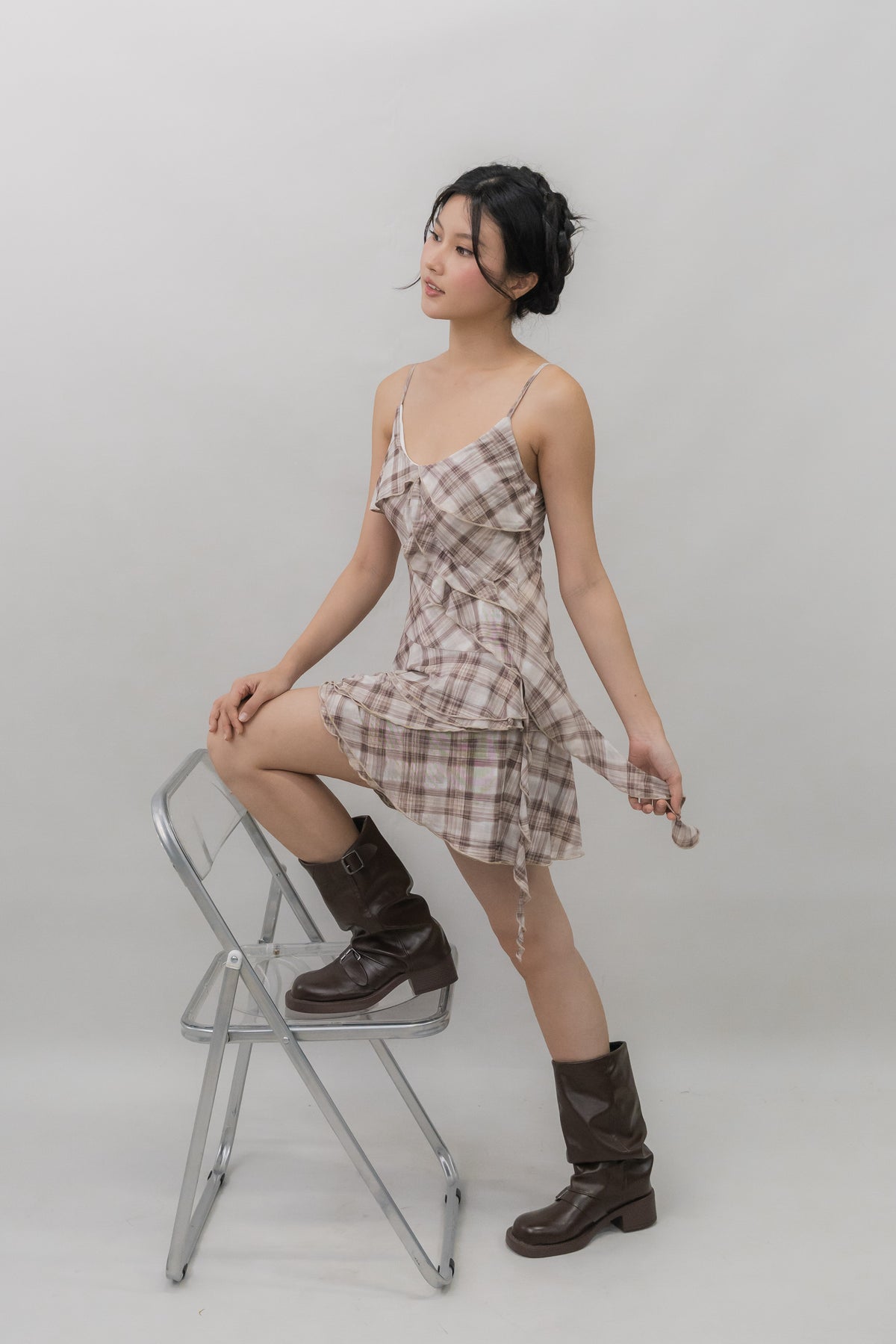 *PRELAUNCH* [CLOUD MESH] Danica Mini Frills Padded Dress [FOC INNER SHORTS]