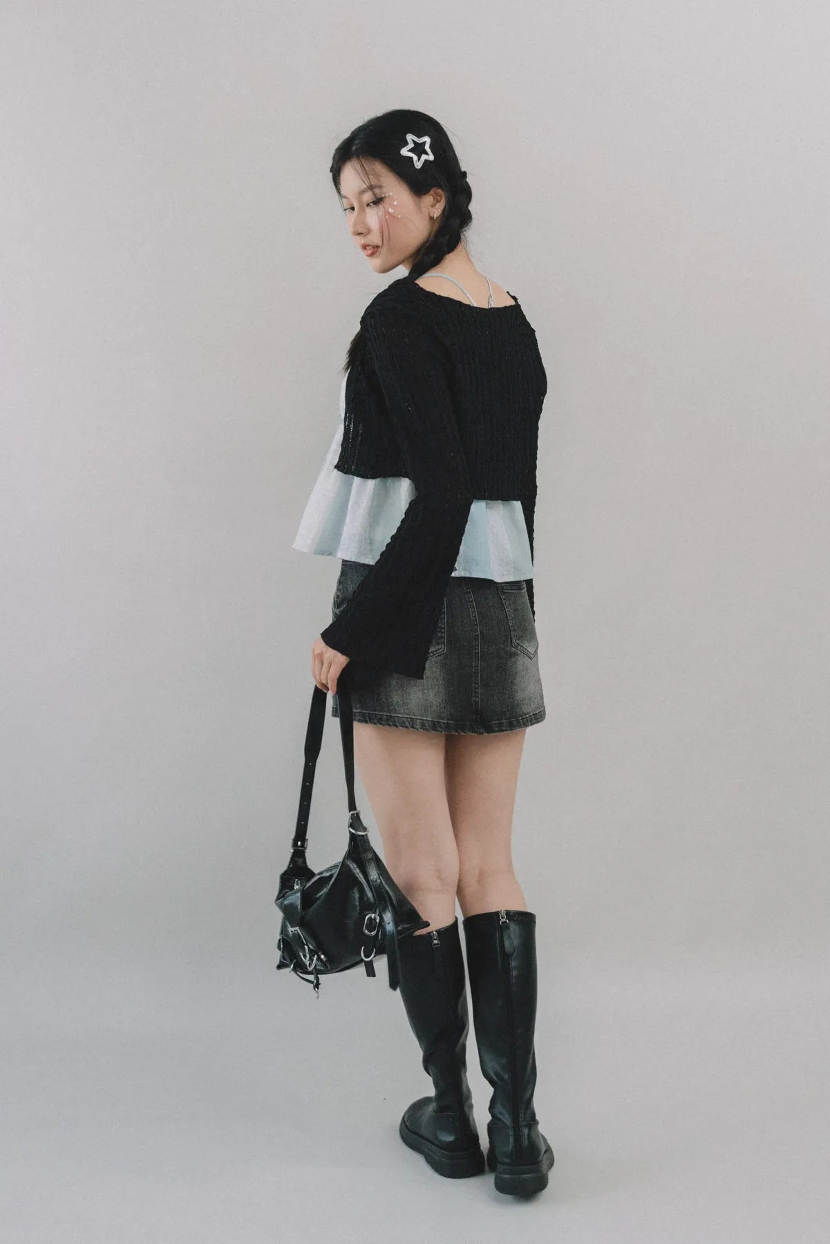 Miki Denim Wash Mini Skorts