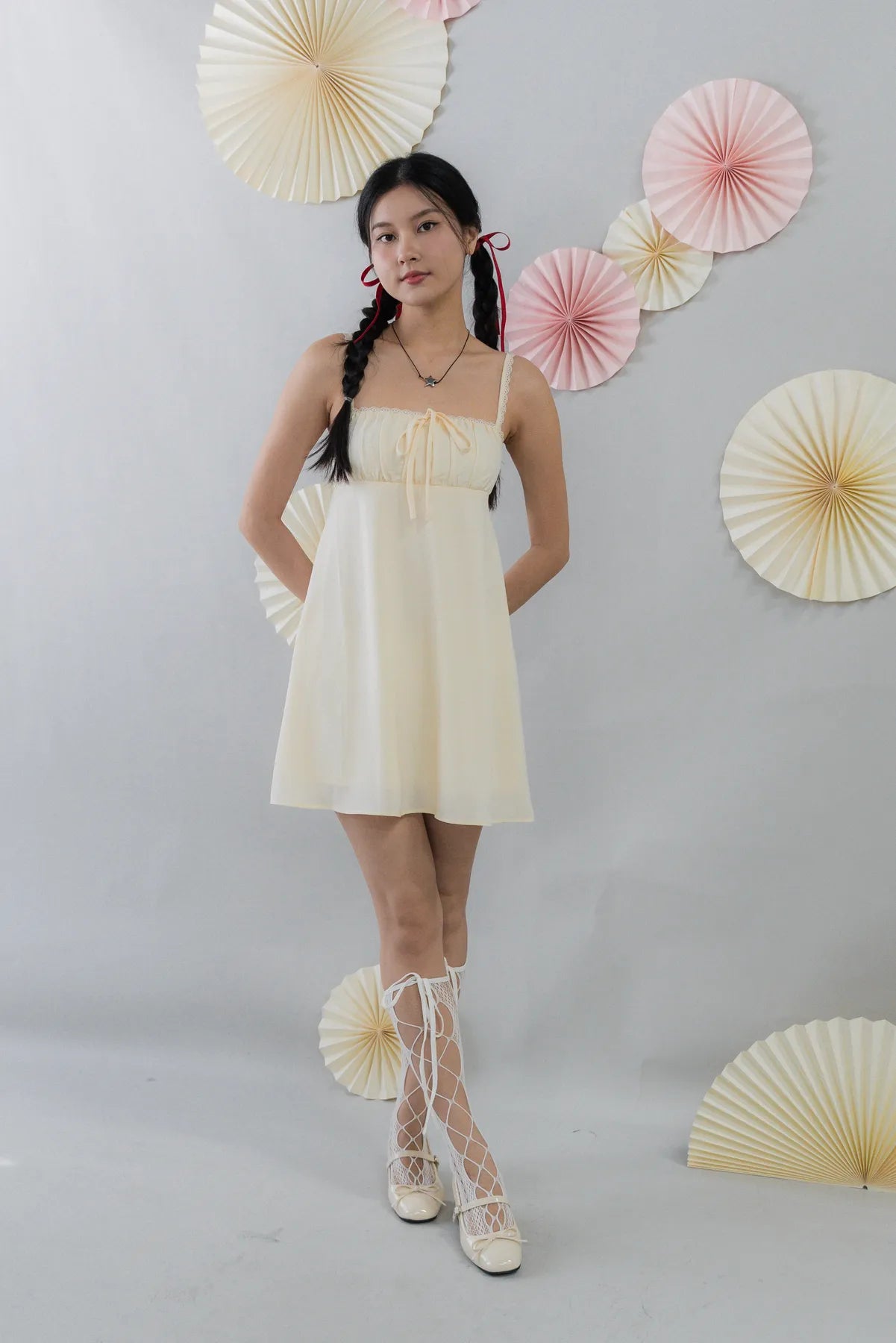 Kaia Padded Mini Babydoll Dress