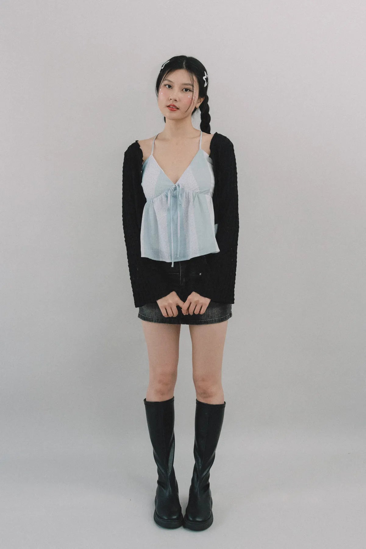 Miki Denim Wash Mini Skorts