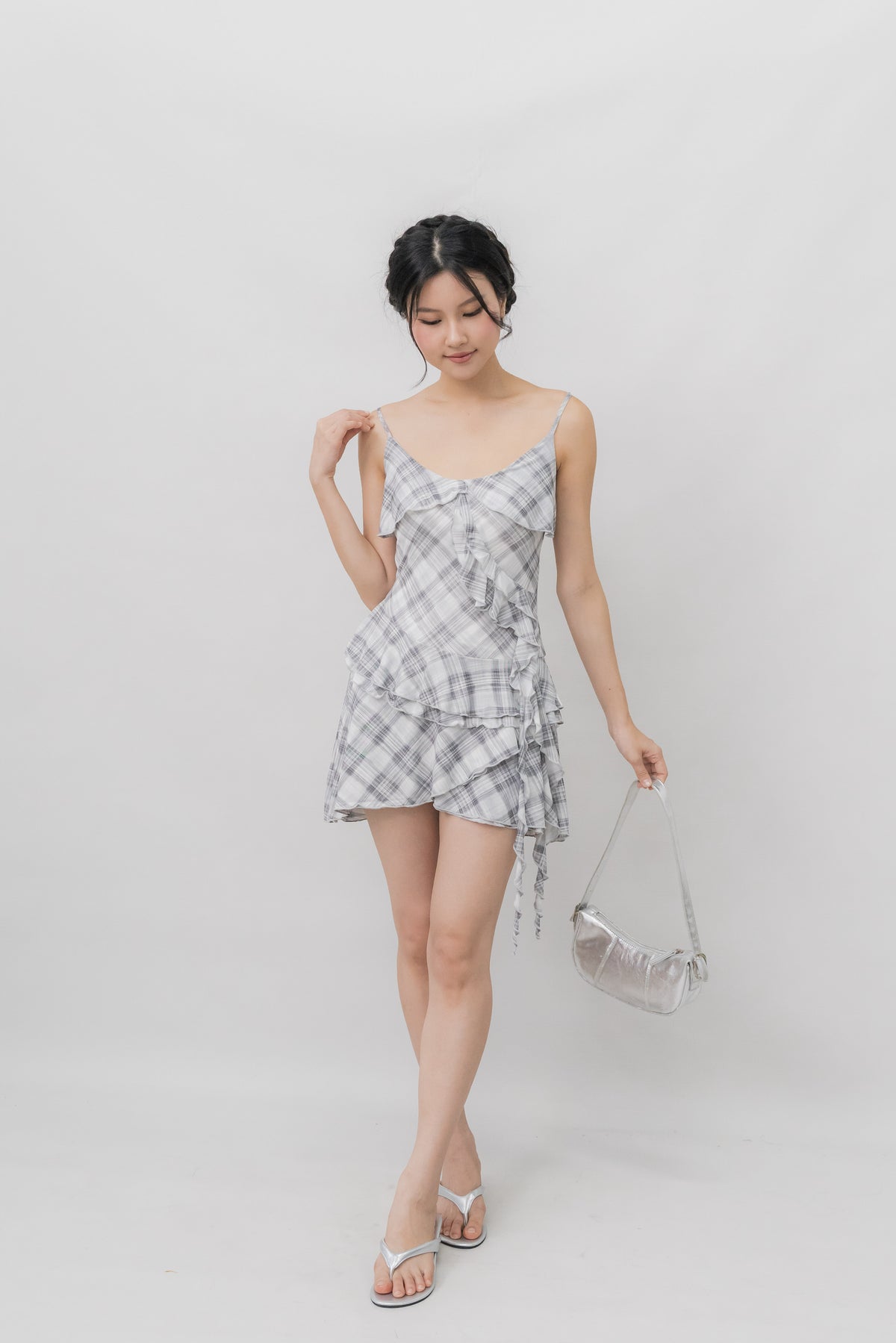 *PRELAUNCH* [CLOUD MESH] Danica Mini Frills Padded Dress [FOC INNER SHORTS]