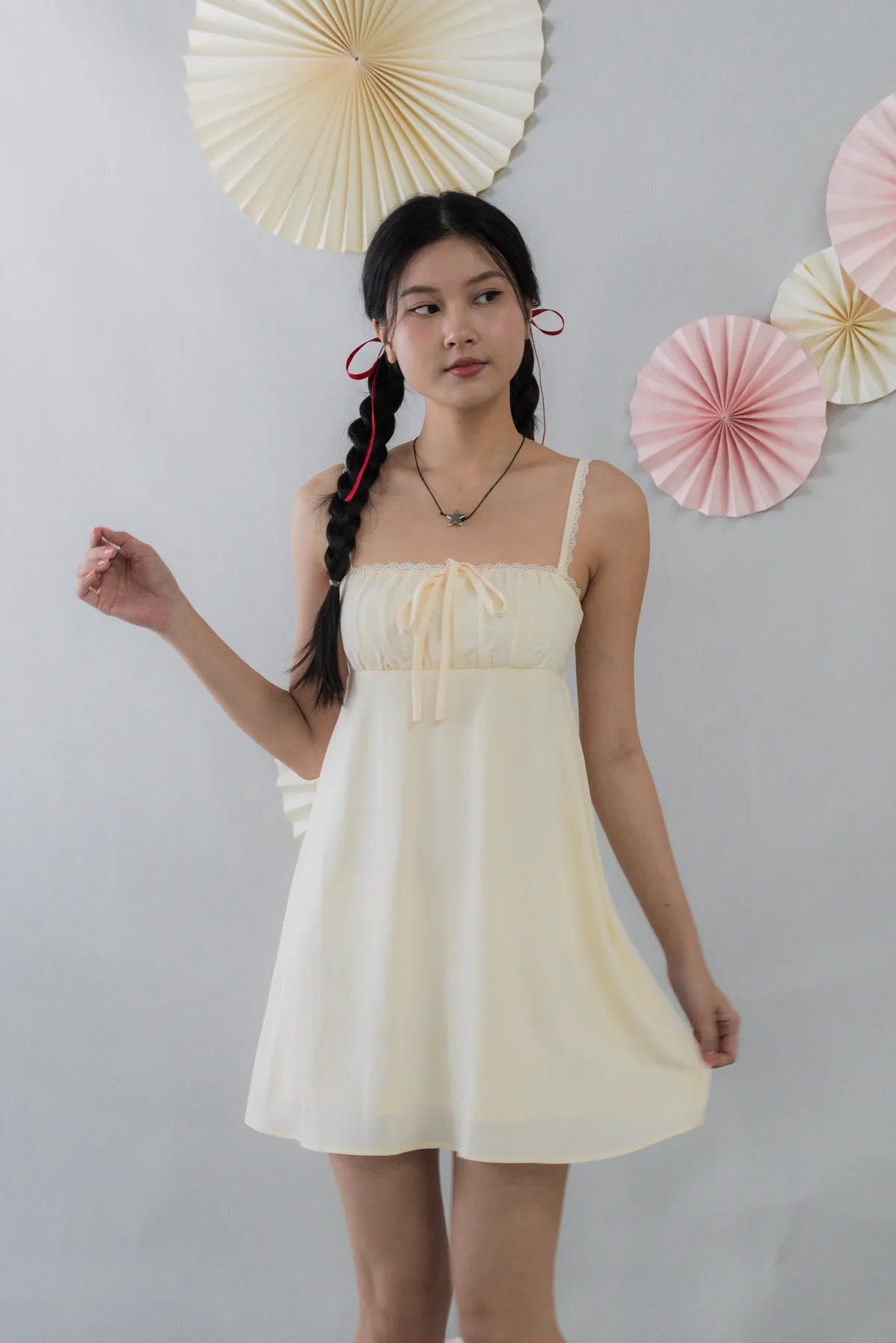 Kaia Padded Mini Babydoll Dress