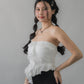(PREORDER) Denise Distressed Padded Tube Top