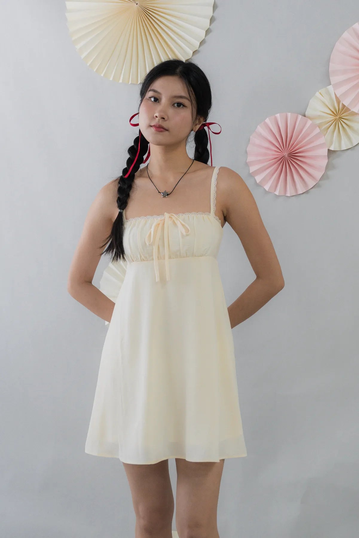 Kaia Padded Mini Babydoll Dress