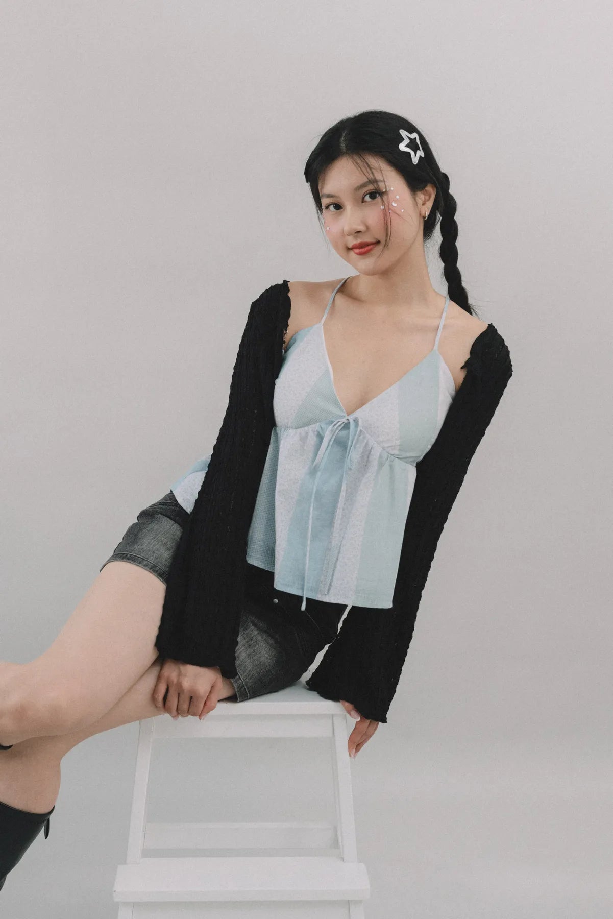 Miki Denim Wash Mini Skorts