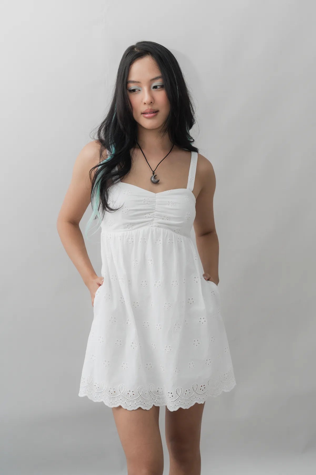 [100% Cotton] Renee Convertible Padded Romper Dress