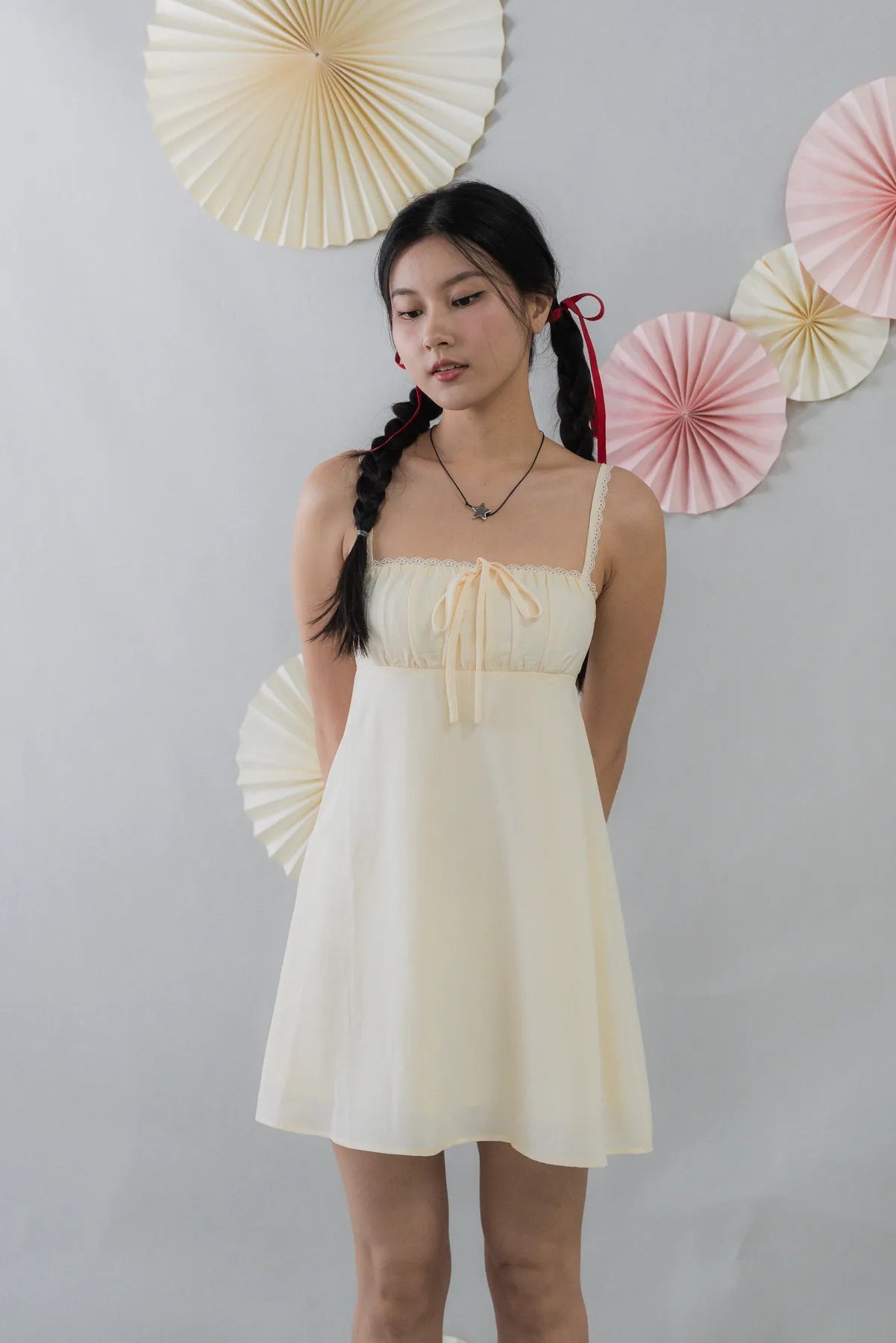 Kaia Padded Mini Babydoll Dress