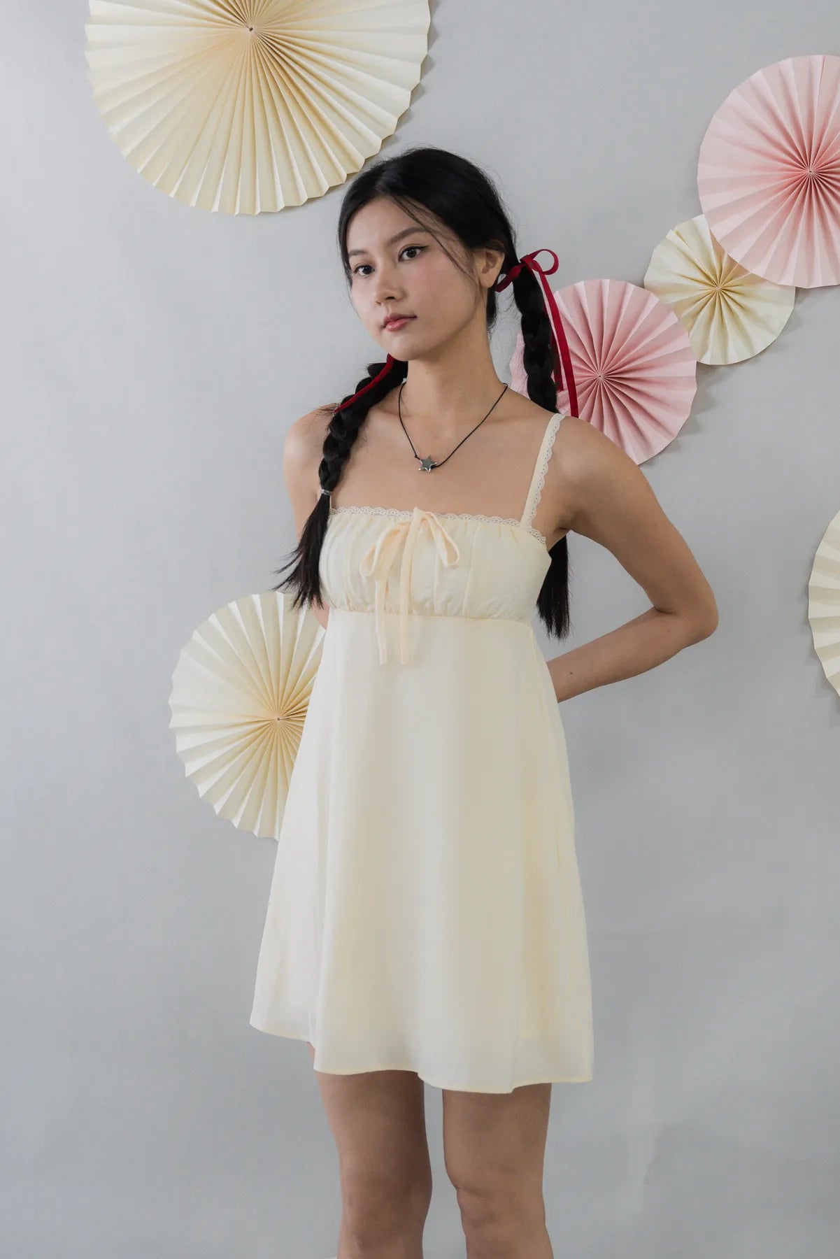 Kaia Padded Mini Babydoll Dress