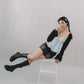 Miki Denim Wash Mini Skorts