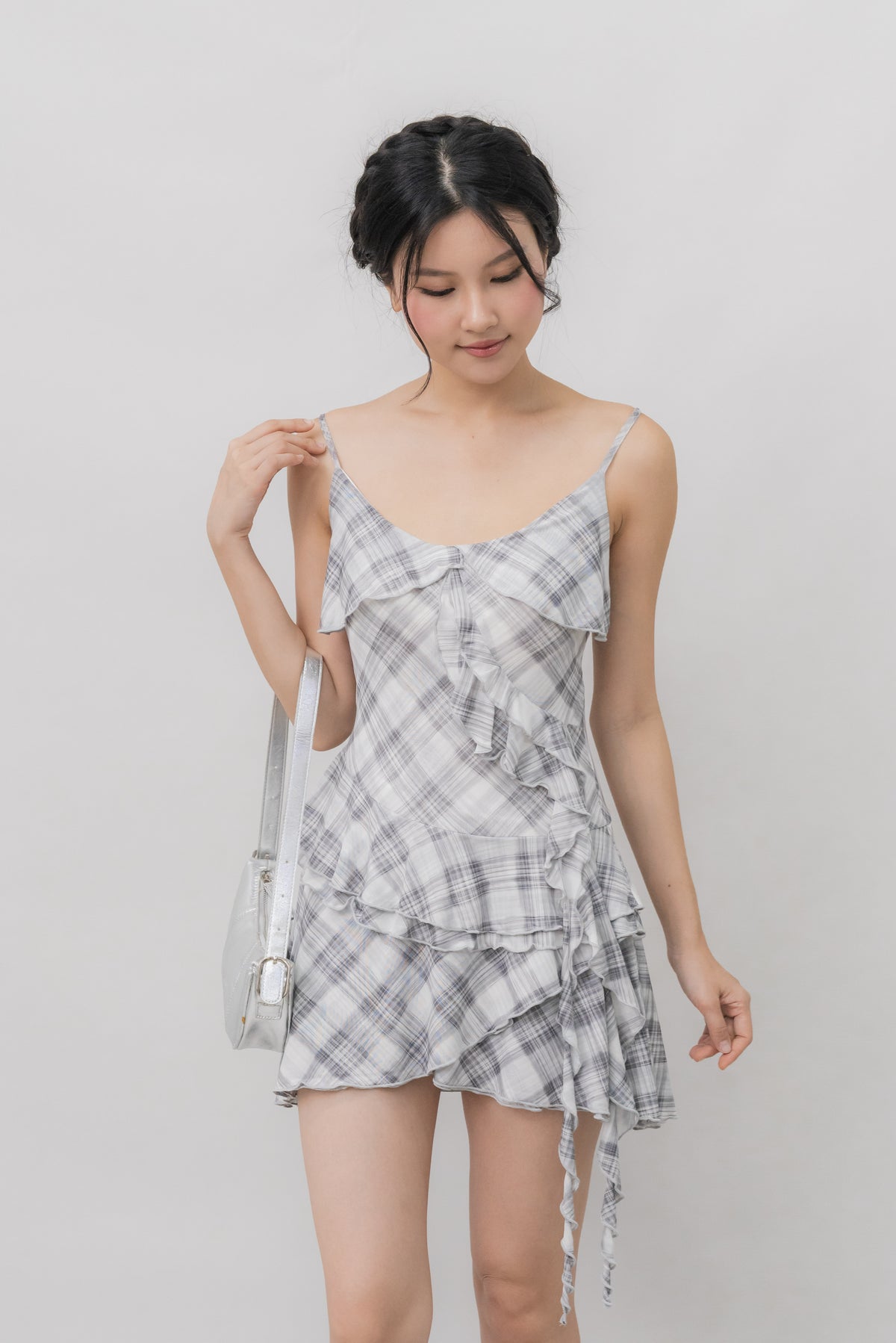 *PRELAUNCH* [CLOUD MESH] Danica Mini Frills Padded Dress [FOC INNER SHORTS]