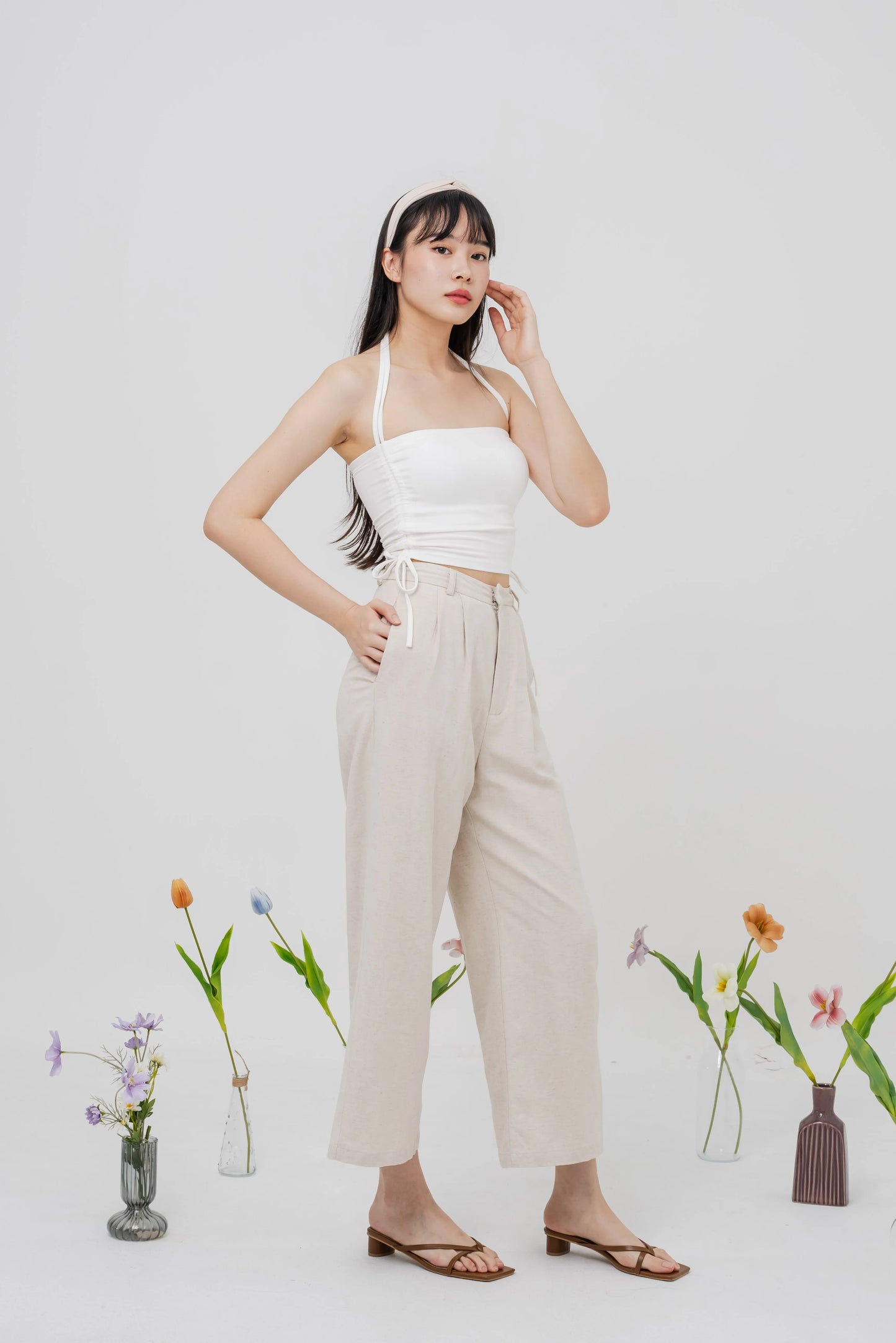 Willow Linen Front Pleat Pants