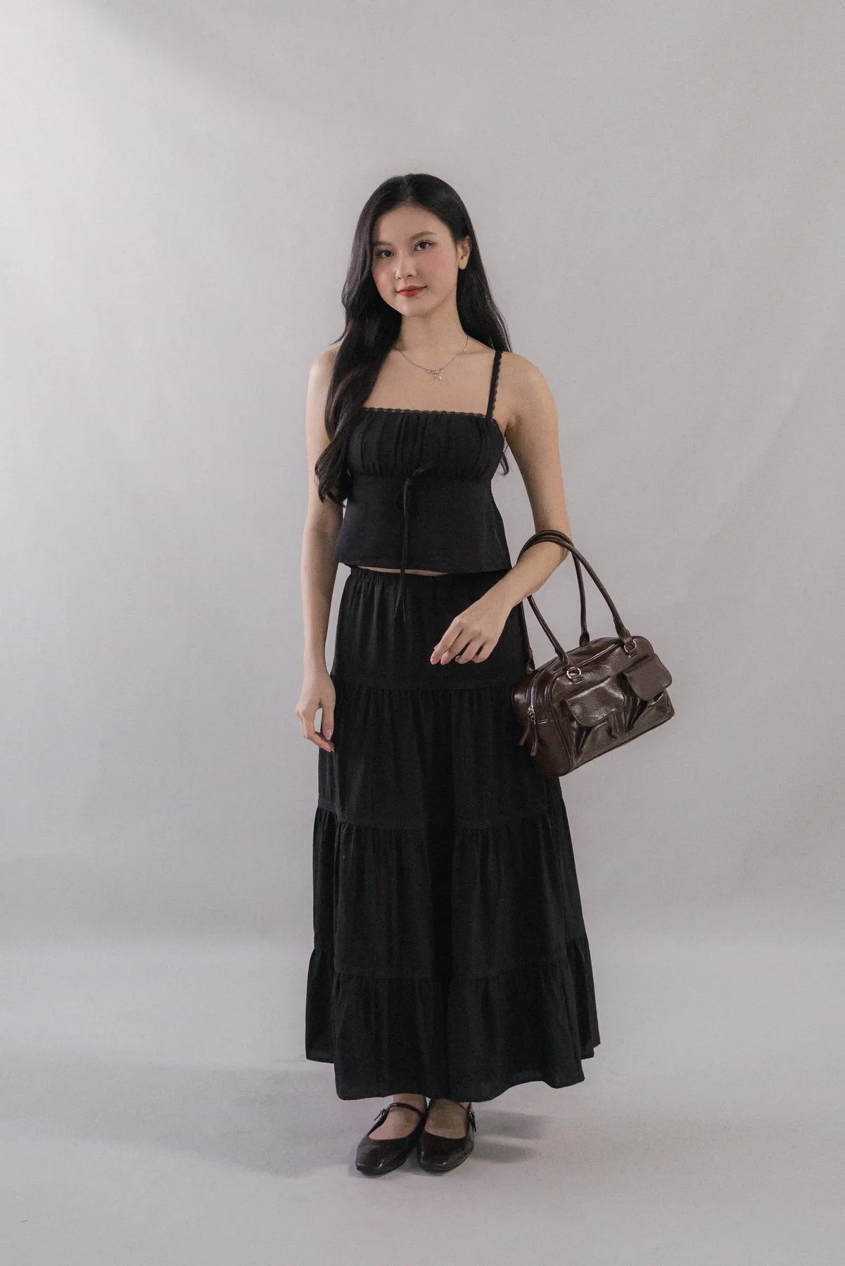 Eden Long Tiered Lace Skirt