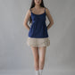 Sydney Scallop Trim Padded Button Tank Top