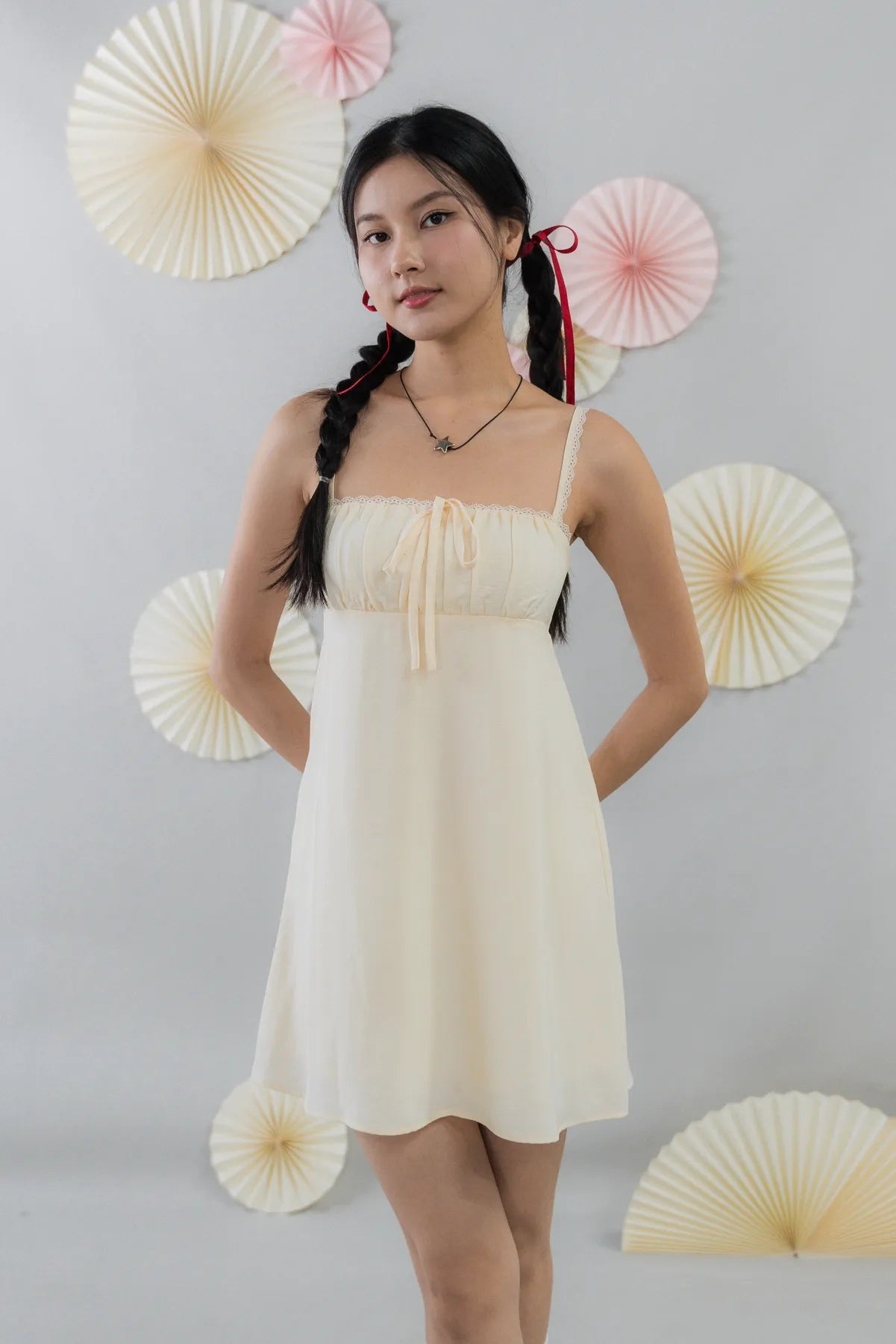 Kaia Padded Mini Babydoll Dress