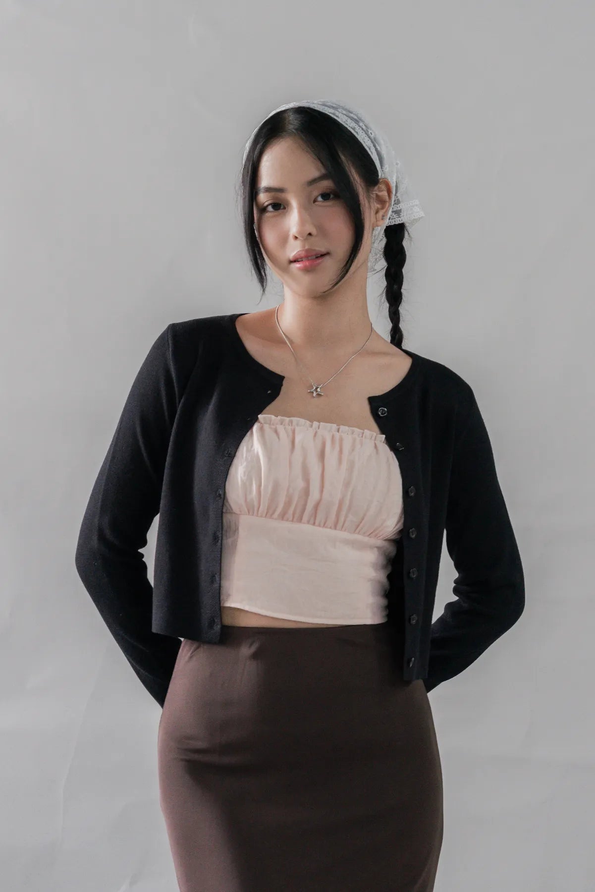 Mindy Flower Button Cardigan