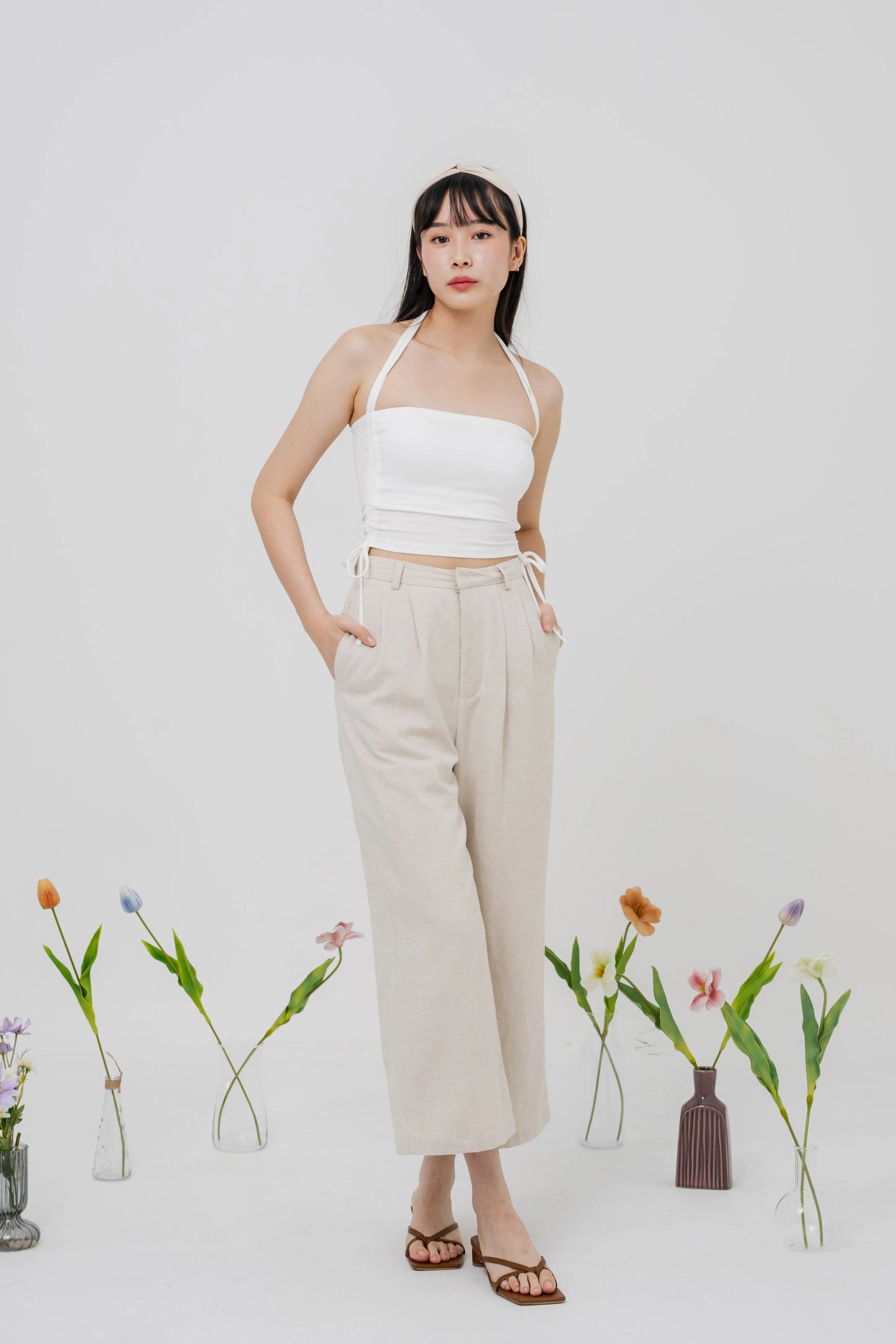 Willow Linen Front Pleat Pants