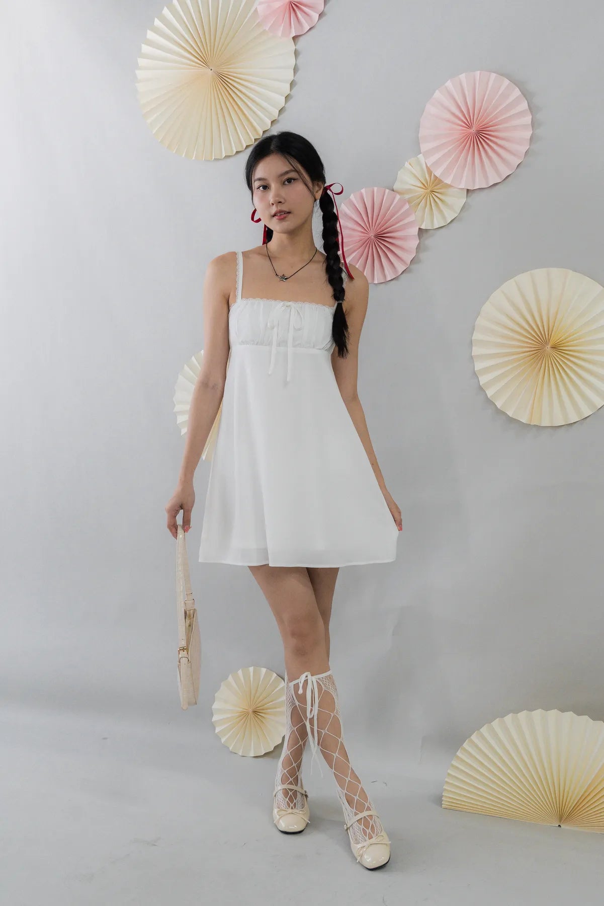 Kaia Padded Mini Babydoll Dress