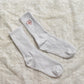 LIKKA Red Heart Logo Embroidered Mid Rise Cotton Socks