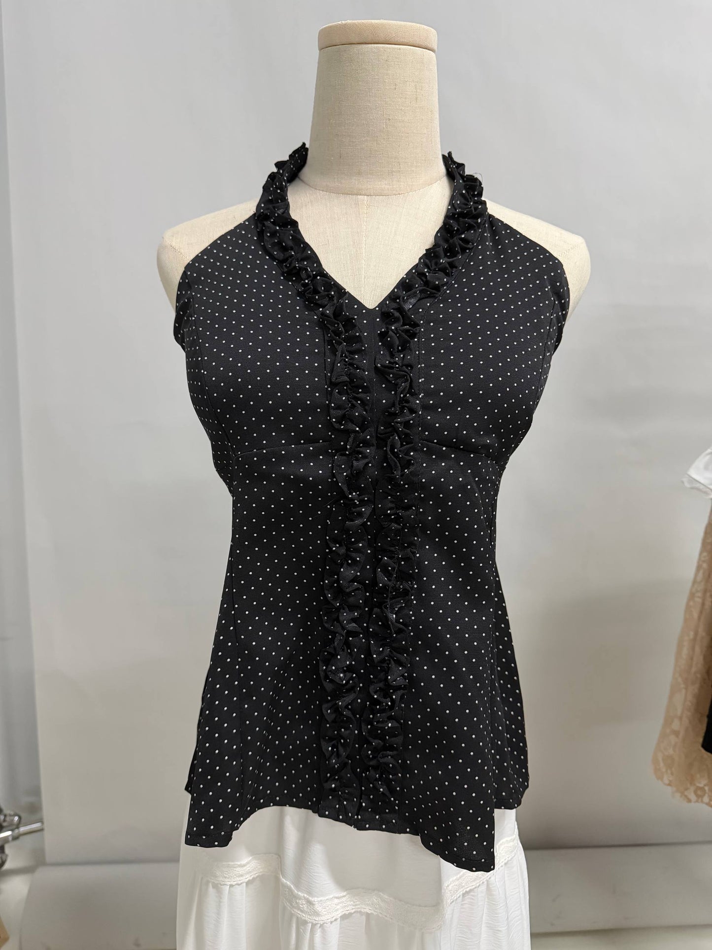 Krissy V-Neck Padded Longline Halter Top