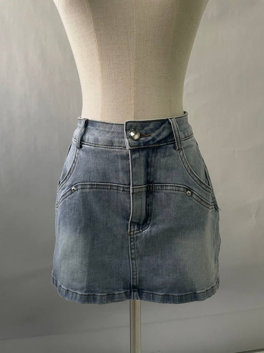 *COMING SOON* Miki Structured Denim Mini Skorts