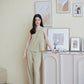 Hera Shell Draped Flowy Top