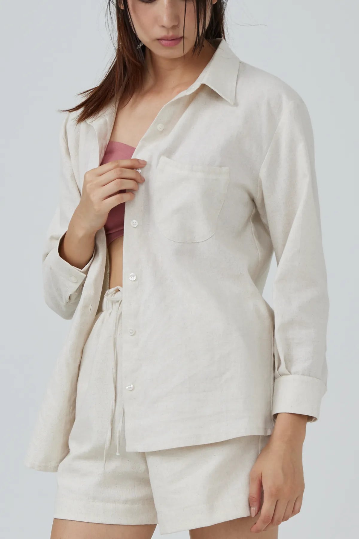 Luna Relaxed Linen Button Down Shirt