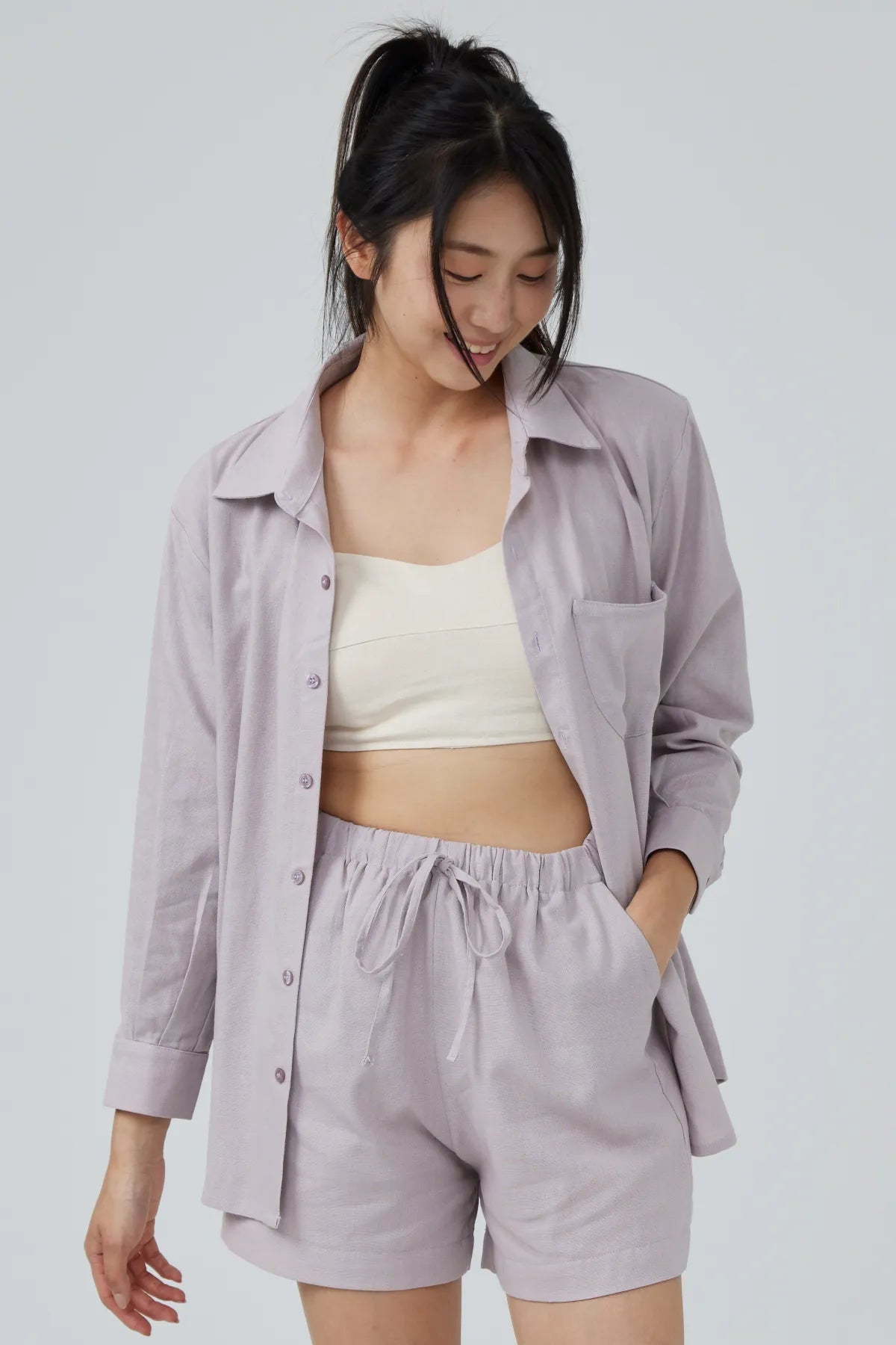 Luna Relaxed Linen Button Down Shirt