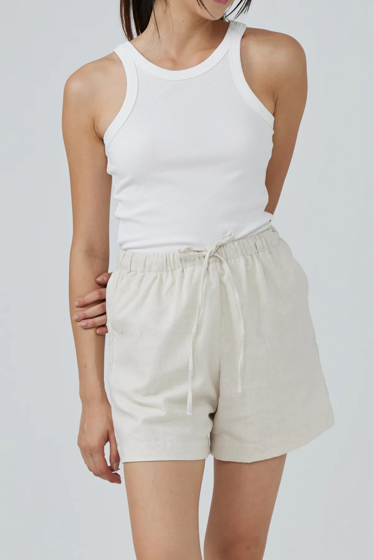 Luna Relaxed Linen Drawstring Shorts LIKKA