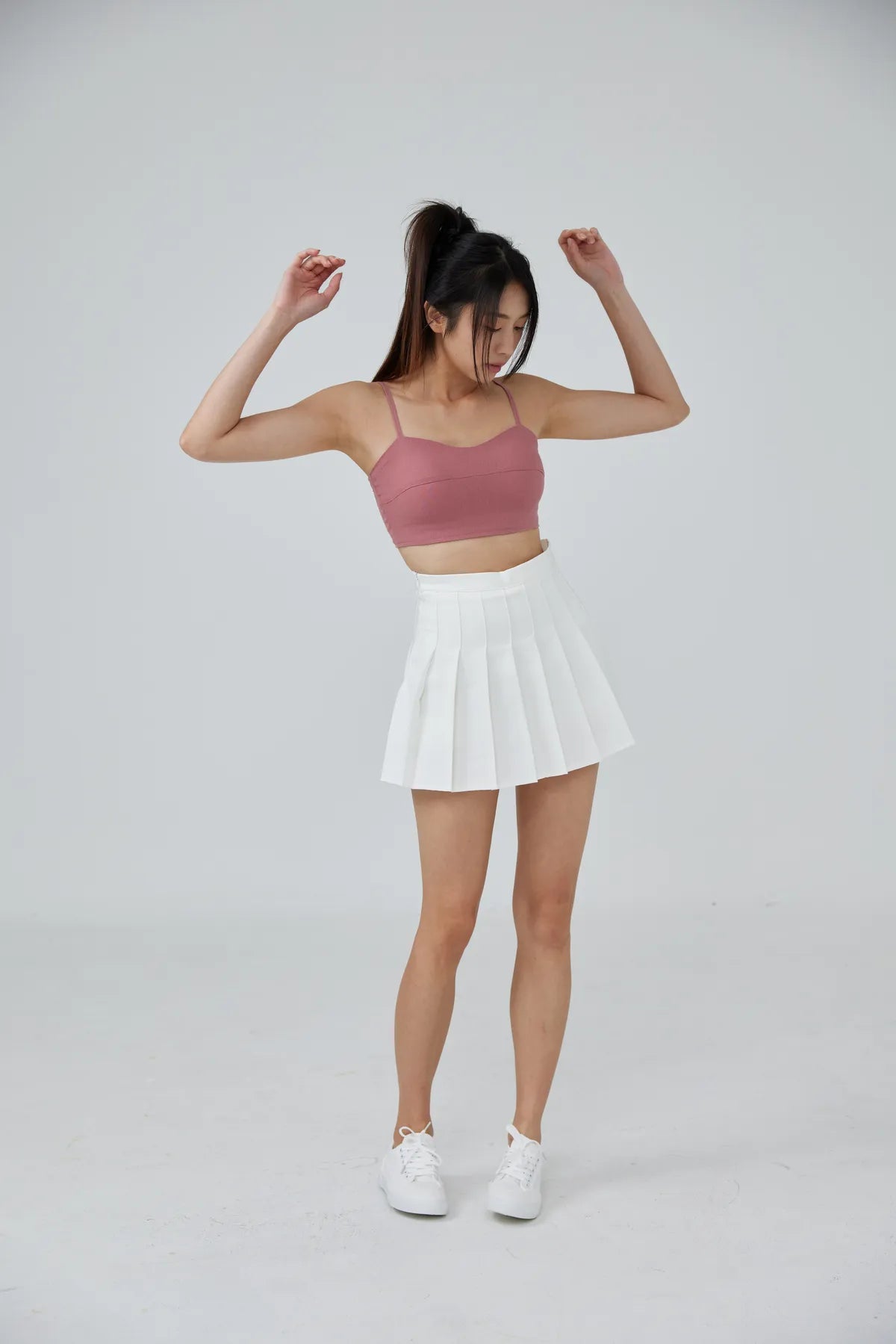 Horizon Padded Linen Crop Top