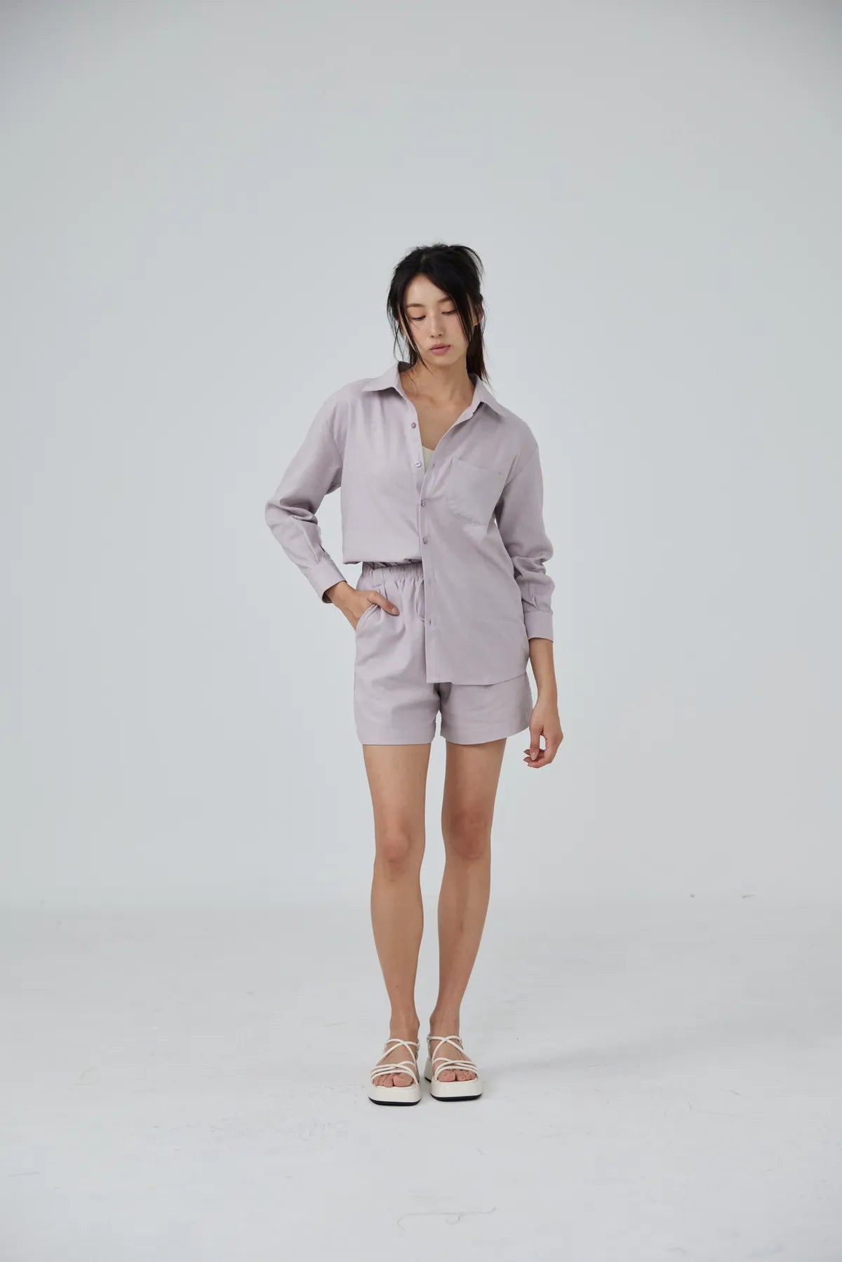 Luna Relaxed Linen Button Down Shirt