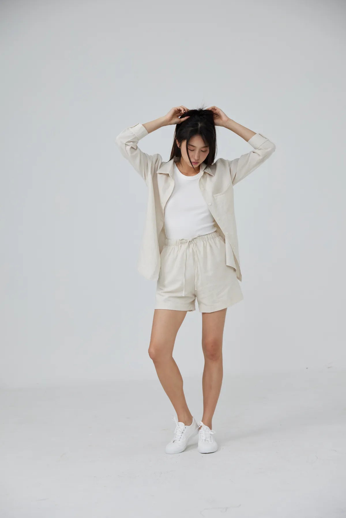 Luna Relaxed Linen Drawstring Shorts