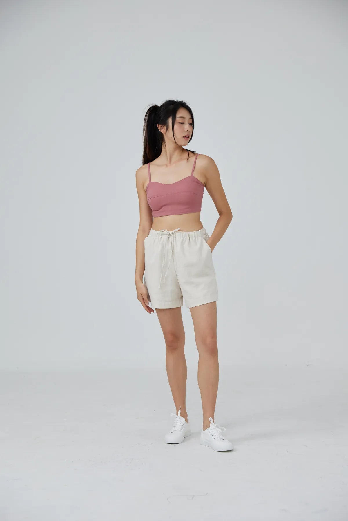 Luna Relaxed Linen Drawstring Shorts